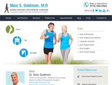 Tablet Screenshot of marcgoldmanmd.com